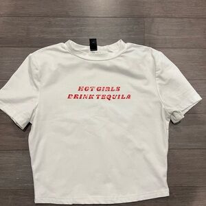 Shein. White fitted top. Size medium.